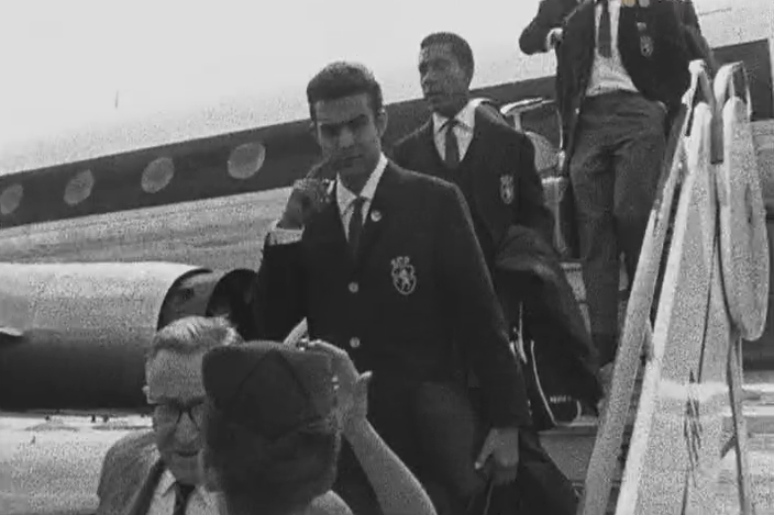 Chegada da equipa de futebol do Sporting