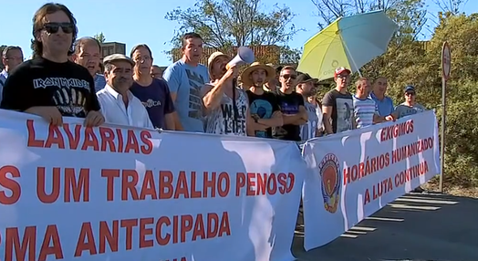 Greve de mineiros da mina de Neves Corvo