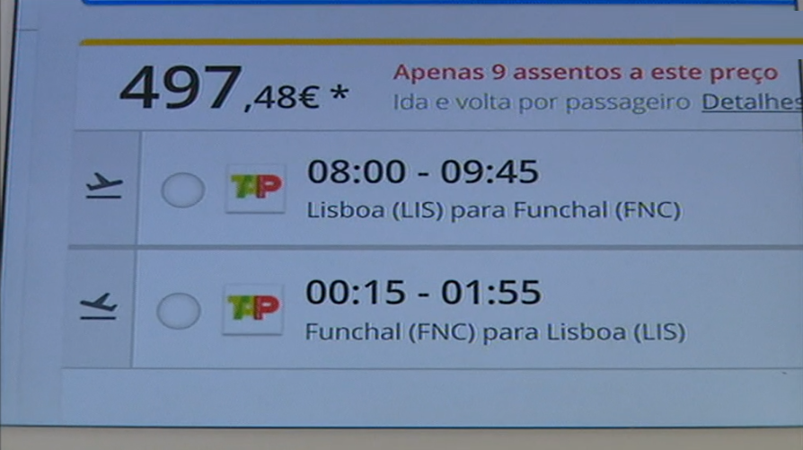 Preço das viagens de avião para a Região no Natal