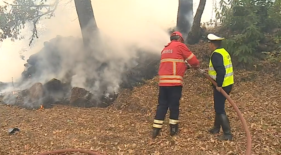 População ajuda bombeiros na Guarda