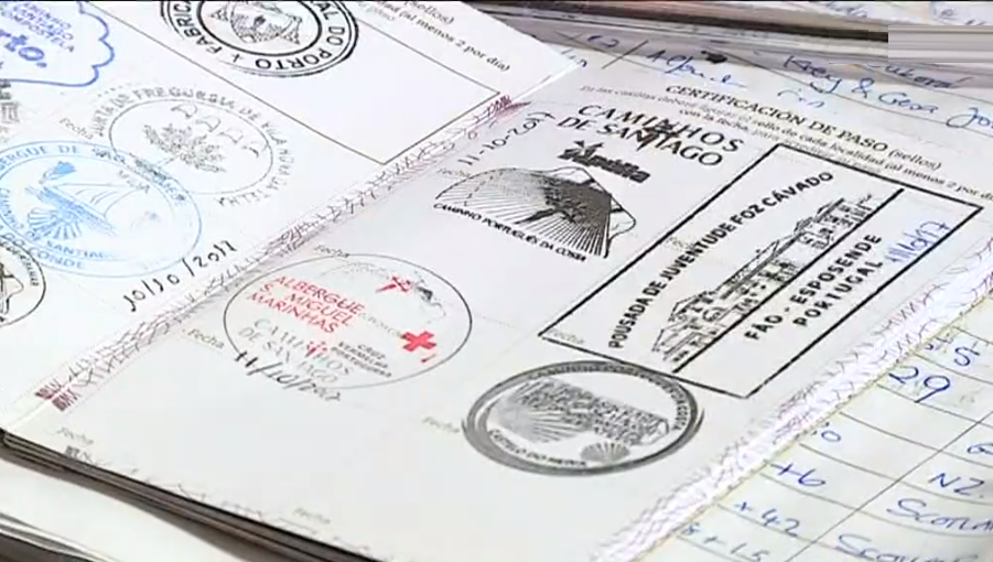 Peregrinos a caminho de Santiago