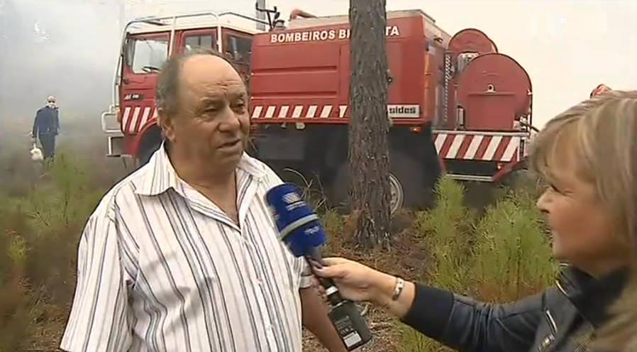 Incêndio florestal em Vieira de Leiria