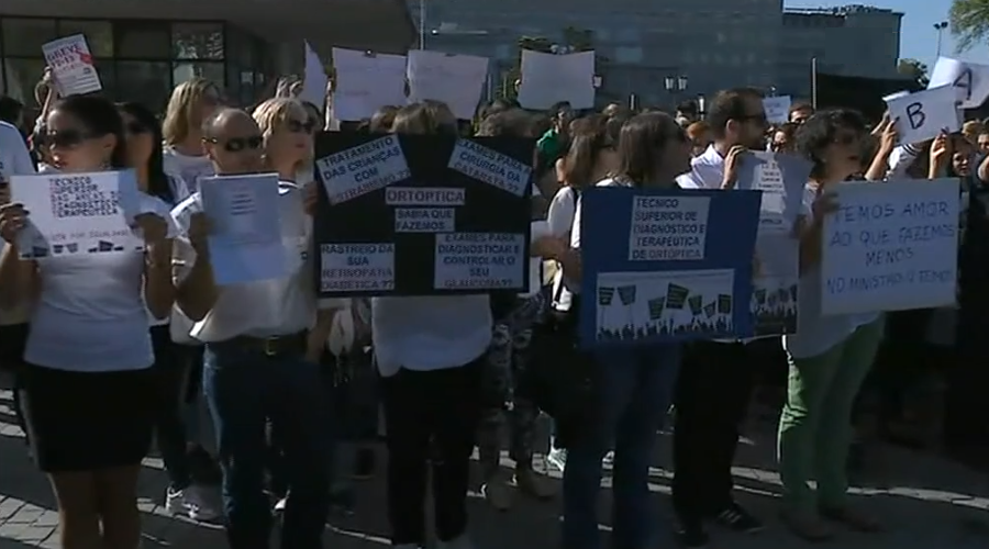 Greve dos técnicos de diagnóstico e terapêutica no Porto
