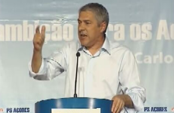 José Sócrates apoia Carlos César nos Açores