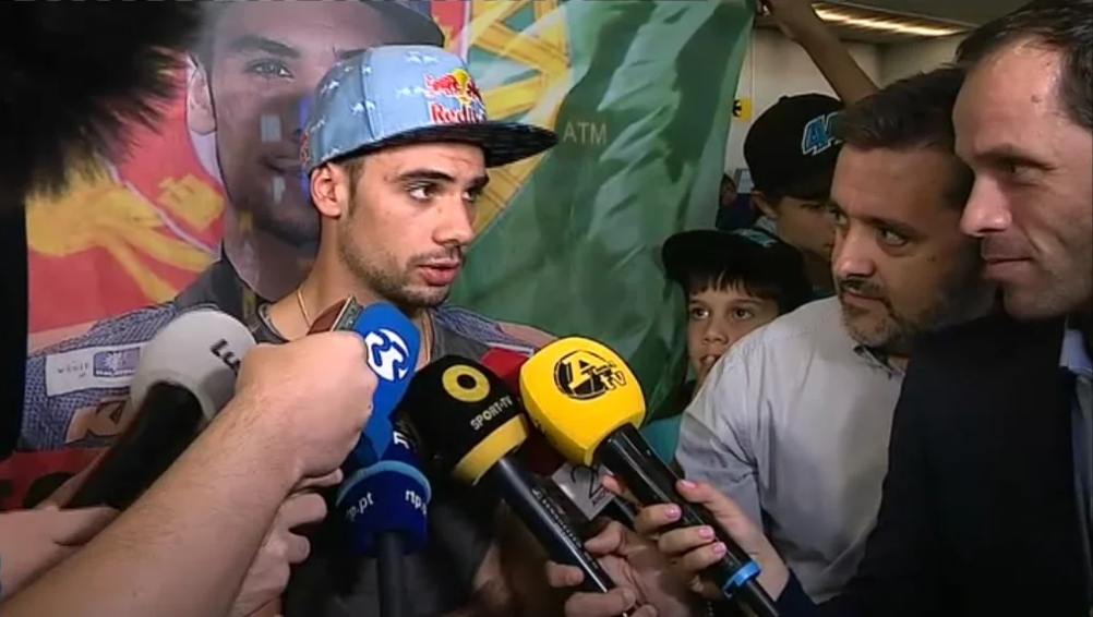 Chegada de Miguel Oliveira a Lisboa