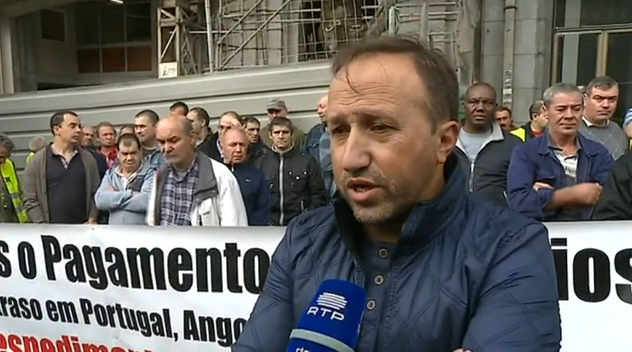 Manifestação trabalhadores da empresa Soares da Costa