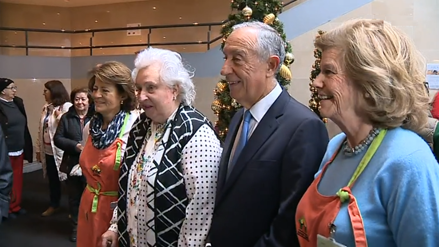 Visita de Marcelo Rebelo de Sousa a feira de solidaridade