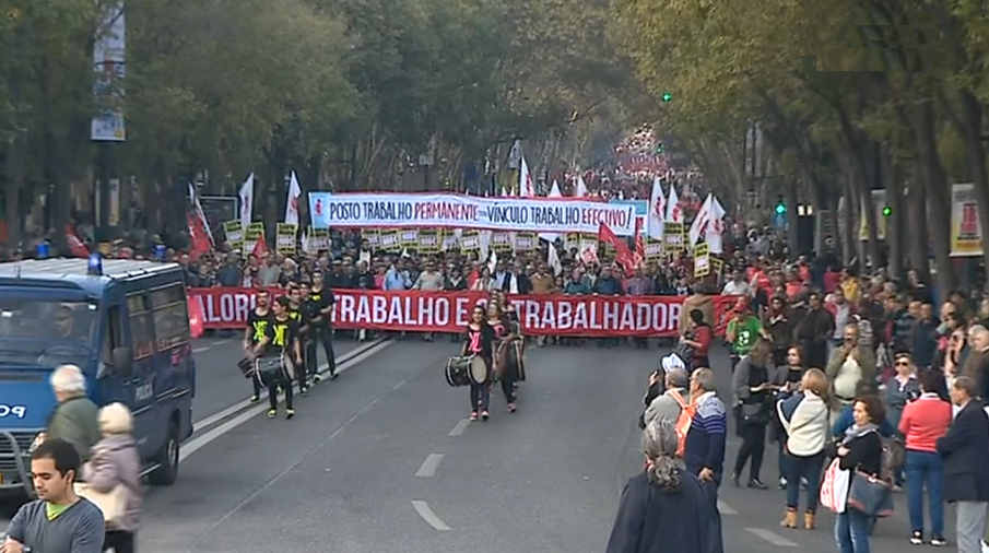 Manifestação convocada pela CGTP