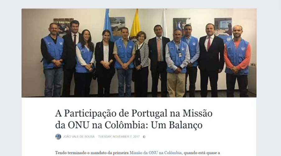 Presidente da Colômbia elogia militares portugueses