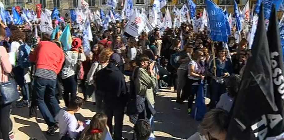 Professores em greve