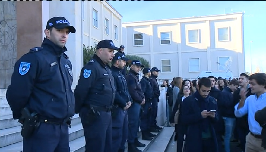 Protesto dos estudantes da Faculdade de Direito em Lisboa