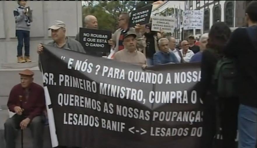 Manifestação de lesados do BANIF