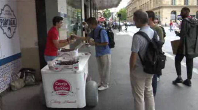 Promoção de cerejas do Fundão em Paris