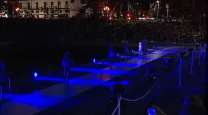 Espetáculo circense no festival do Atlântico