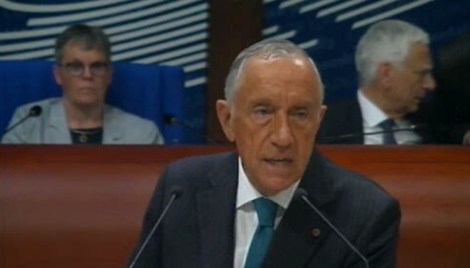 Marcelo Rebelo de Sousa discursa no Parlamento Europeu