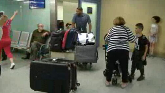 Chegada de Emigrantes para as festas Sanjoaninas