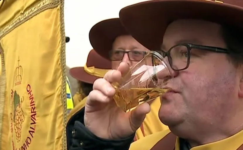 Manifestação de produtores do vinho Alvarinho