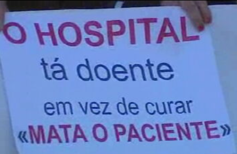 Protesto no Hospital Garcia de Orta