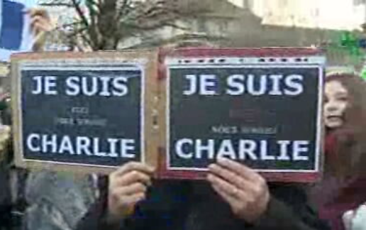 Homenagem às vitimas dos atentados em Paris