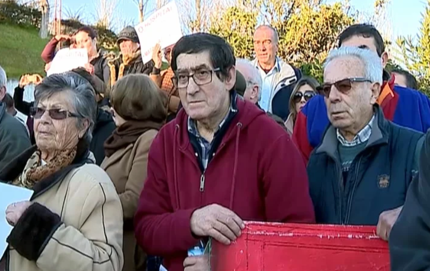 Manifestação de protesto sobre o SNS