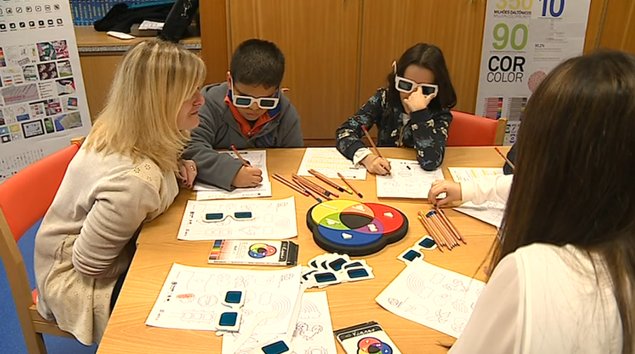 Projeto escolar para sensibilizar as crianças para o problema do daltonismo