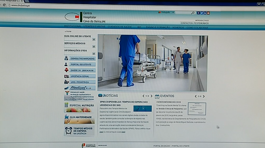 Site do Centro hospitalar da Cova da Beira com ferramenta inovadora
