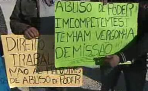 Protesto dos empresários de equipamentos de diversão na Aveiro Expo