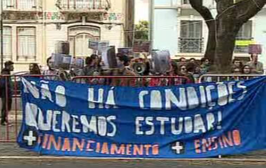 Manifestação de estudantes do ensino superior