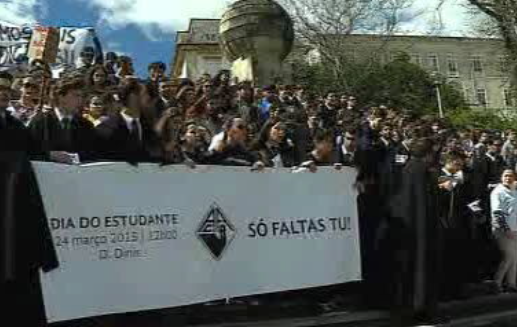 Protesto de estudantes em Coimbra