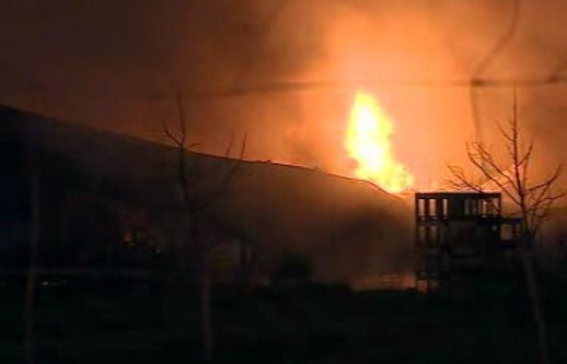 Incêndio em fábrica de componentes automóveis