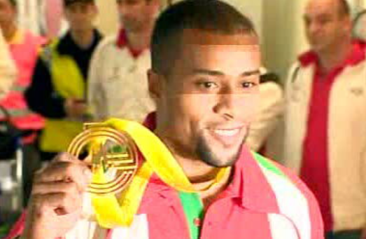 Chegada de Nelson Évora a Portugal