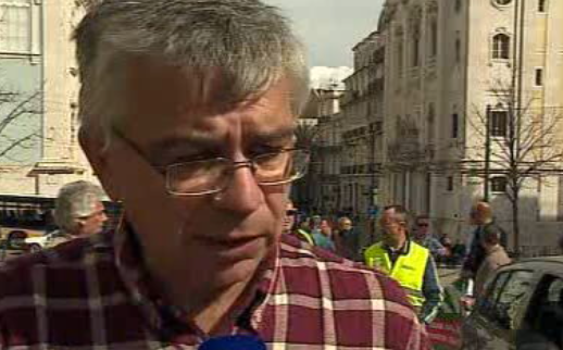 Protesto de trabalhadores dos transportes