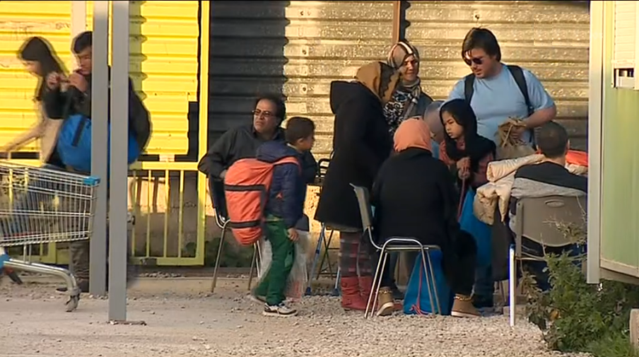Refugiados em Atenas