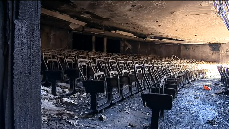 Incêndio no cineteatro em Bragança