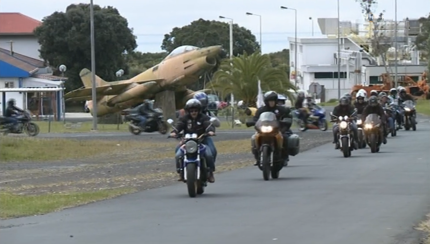 Romaria de motards na Ilha de Santa Maria