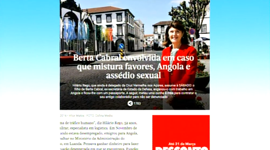 Revista “Sábado” acusa Berta Cabral de tráfico de influências