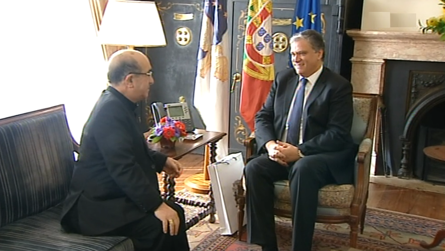 Vasco Cordeiro recebe em audiência Dom António Sousa Braga