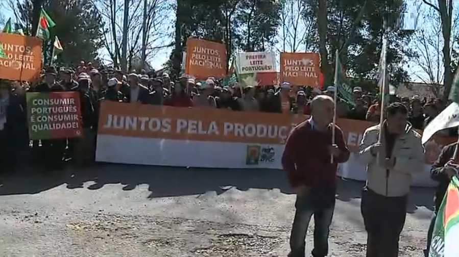 Protesto produtores de carne e leite no Porto
