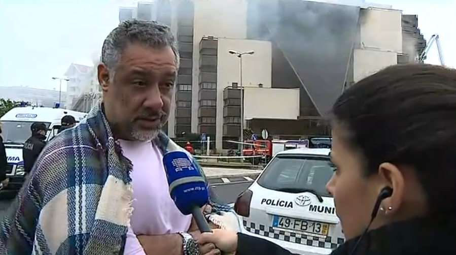 Incêndio em prédio em Cascais