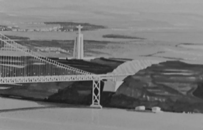 Construção da Ponte sobre o Tejo