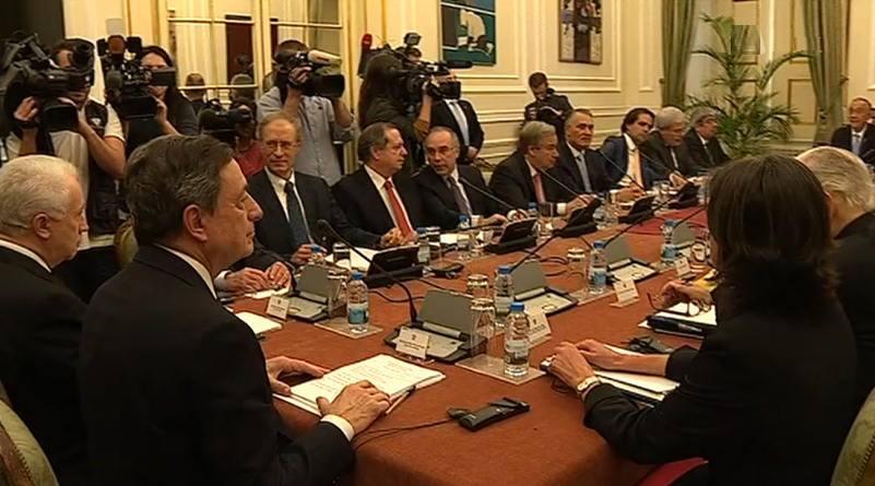 Mario Draghi na primeira reunião do Conselho de Estado