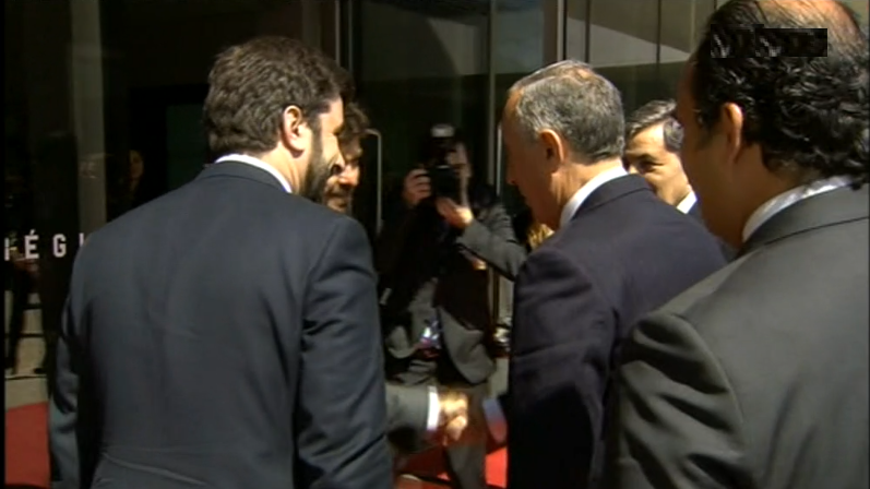 Marcelo Rebelo de Sousa na Cidade do Futebol