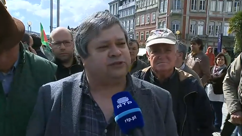 Protesto dos produtores de leite e carne