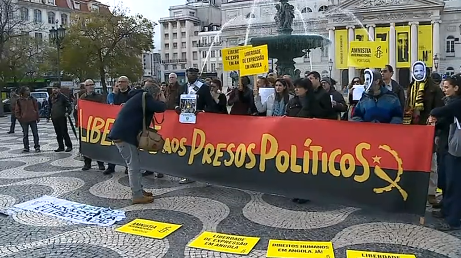 Manifestação para libertação dos angolanos condenados