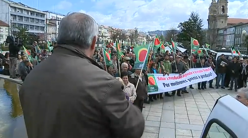 Protestos dos produtores de leite em Braga