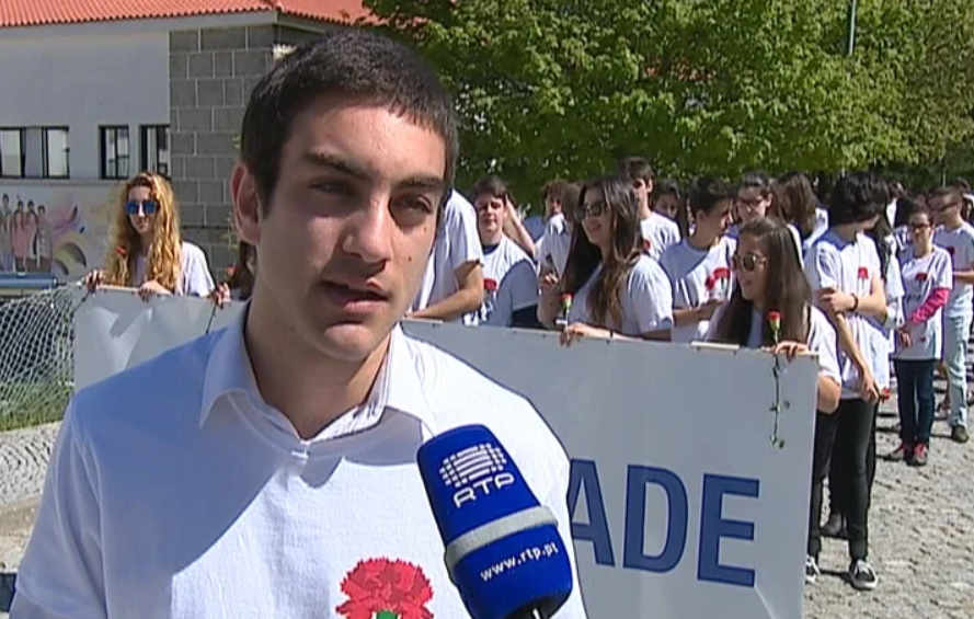 Marcha de Estudantes pelo 25 de Abril em Guarda