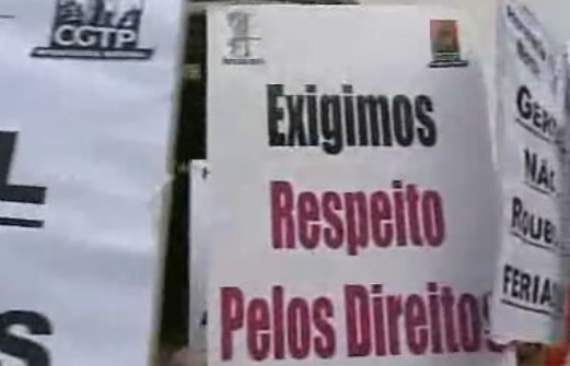 Protesto dos trabalhadores das cantinas da Gertal