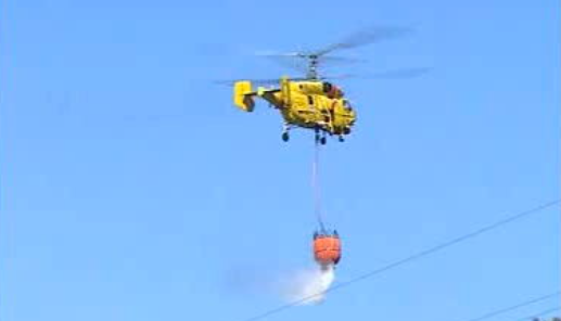 Helicópteros de combate e socorro parados