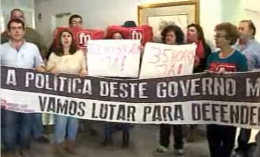 Manifestação dos profissionais de saúde