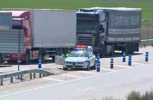 Camiões parados na A62